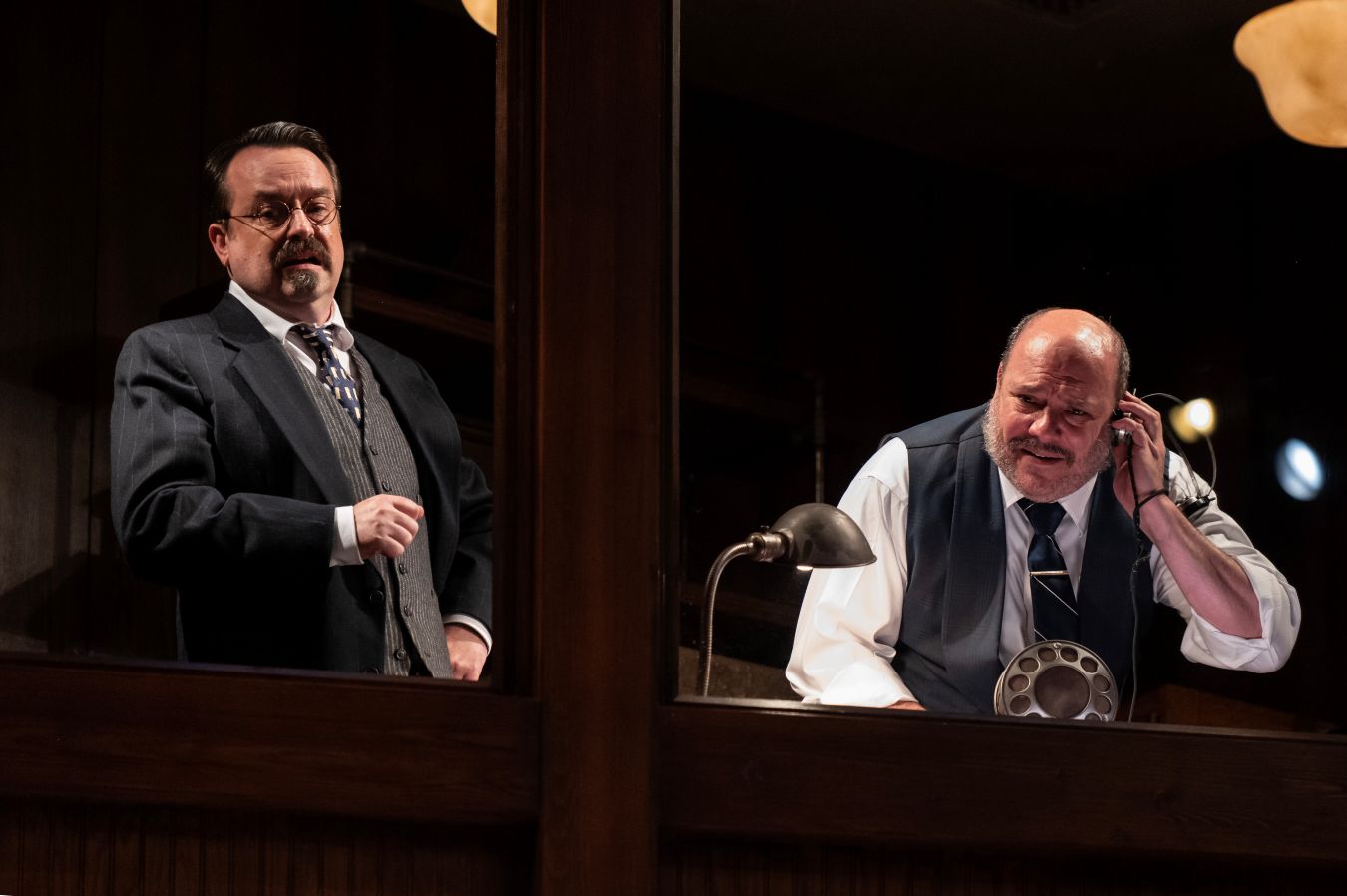 <p>Michael Glenn (Irvin) and Chris Genebach (Sturdyvant) in August Wilson’s <em>Ma Rainey's Black Bottom. </em>Photo by Teresa Castracane</p>