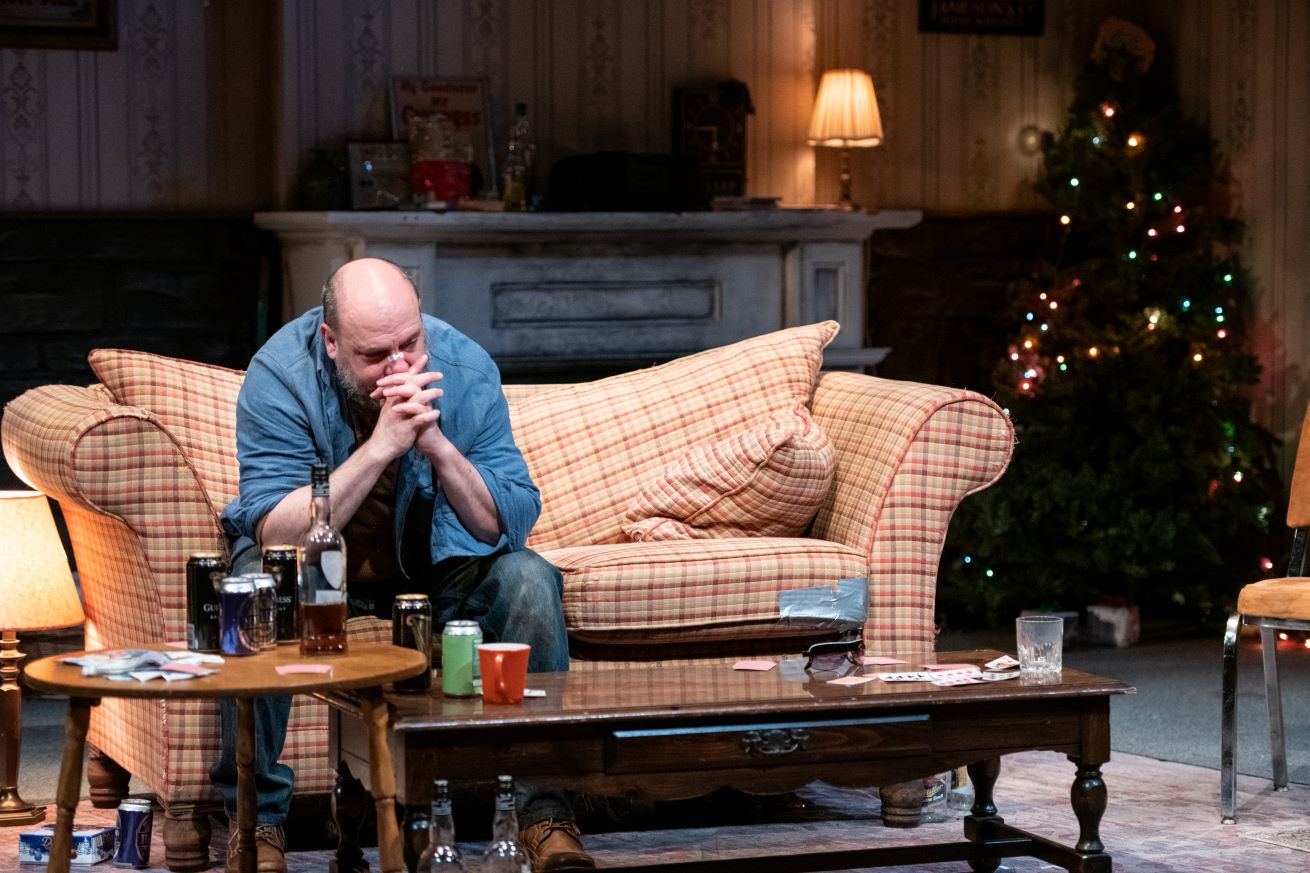 <p>Chris Genebach (Sharky) in <em>The Seafarer. </em>Photo by Margot Schulman Photography. </p>