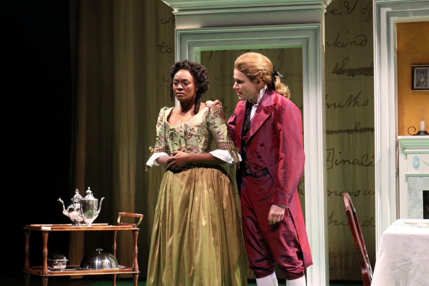 <p>Renea S. Brown (Luce/Sally) and Josiah Bania (Mike/Tom) in SALLY &amp; TOM. Photo by Kent Kondo. </p>
