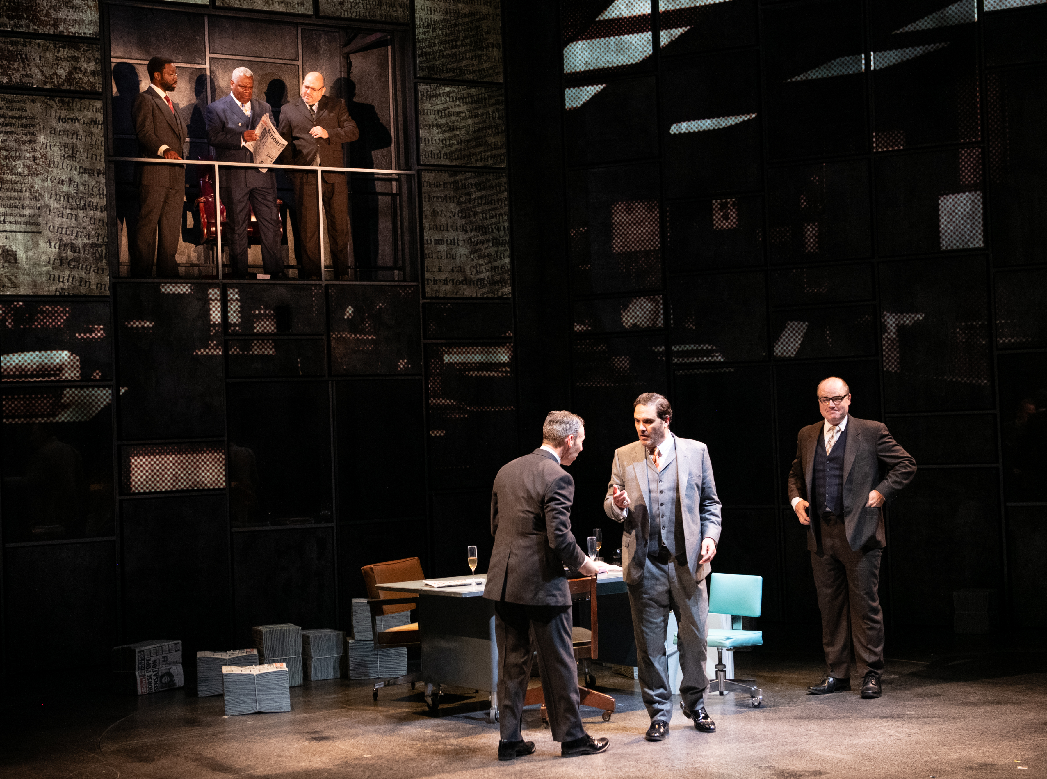 <p>The cast of INK. Photo by Margot Schulman.</p>