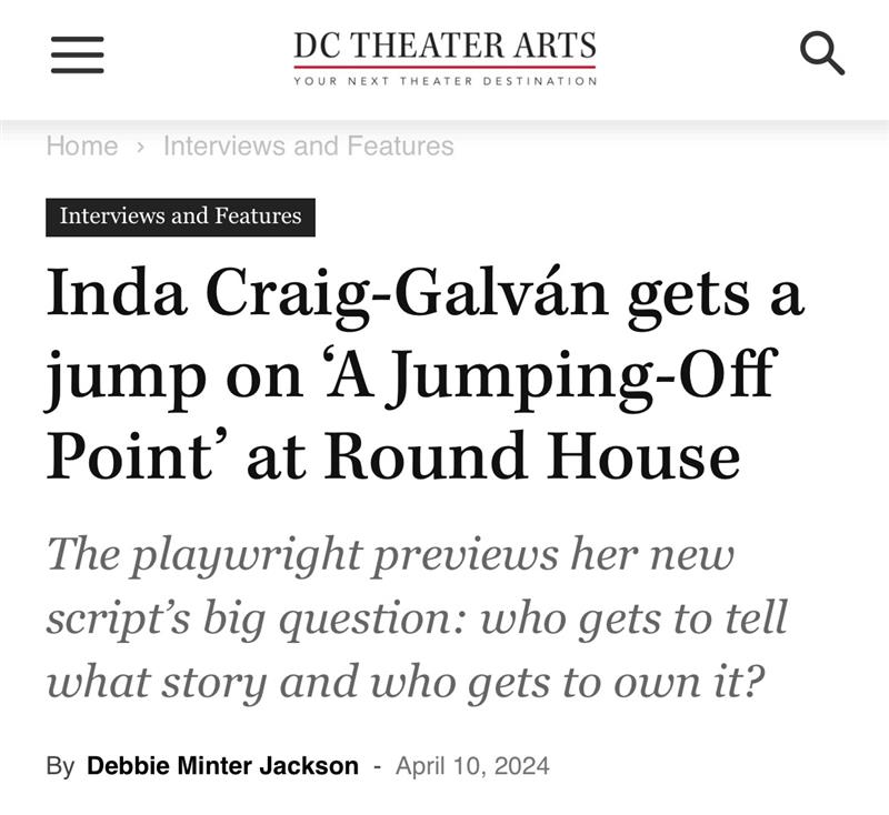 DC Theater Arts: Interview with Inda Craig-Galván
