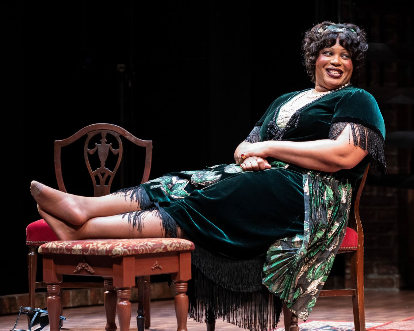 <p>Nicole Michelle Haskins (Ma Rainey) in August Wilson's <em>Ma Rainey's Black Bottom. </em>Photo by Teresa Castracane. </p>
