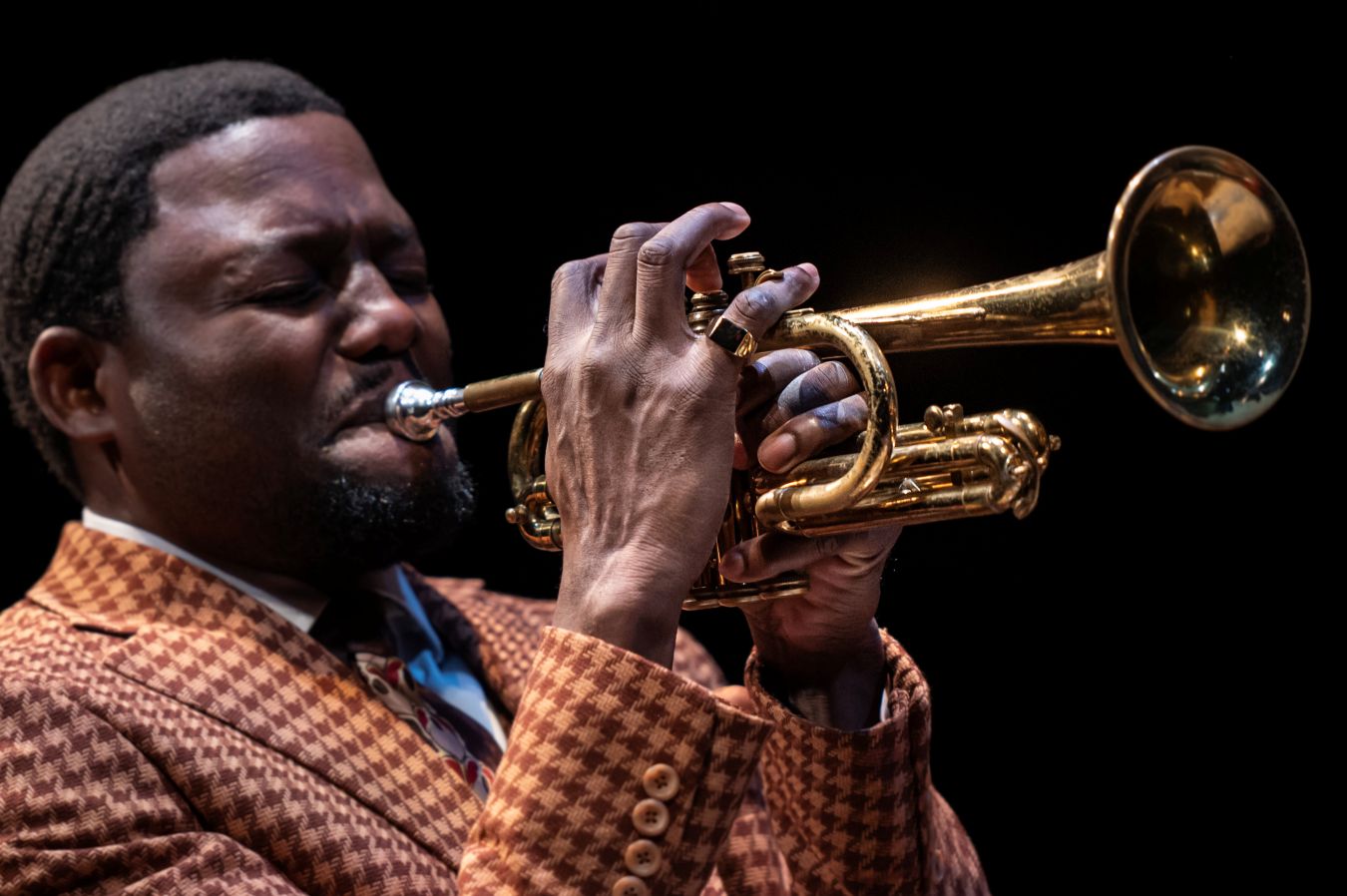 <p>Yao Dogbe (Levee) in August Wilson's <em>Ma Rainey's Black Bottom. </em>Photo by Teresa Castracane. </p>