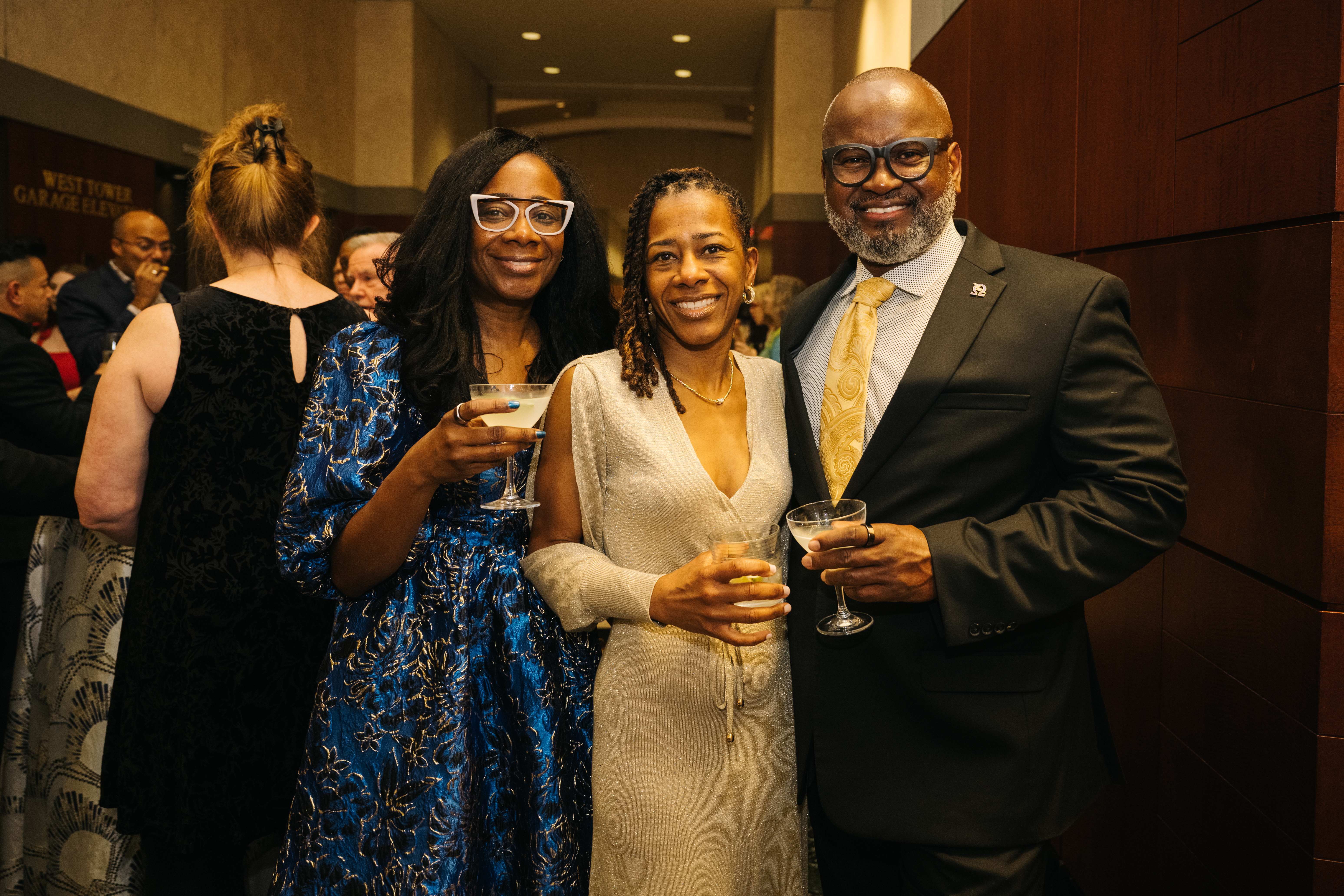 <p>Barbara Rhoden, Joy Lewis, and Michael Faison. Photo by Cameron Whitman Photography. </p>